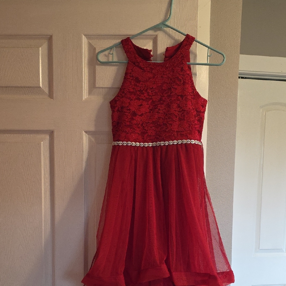 Speechless‎ Red Lace Formal Kids Dress